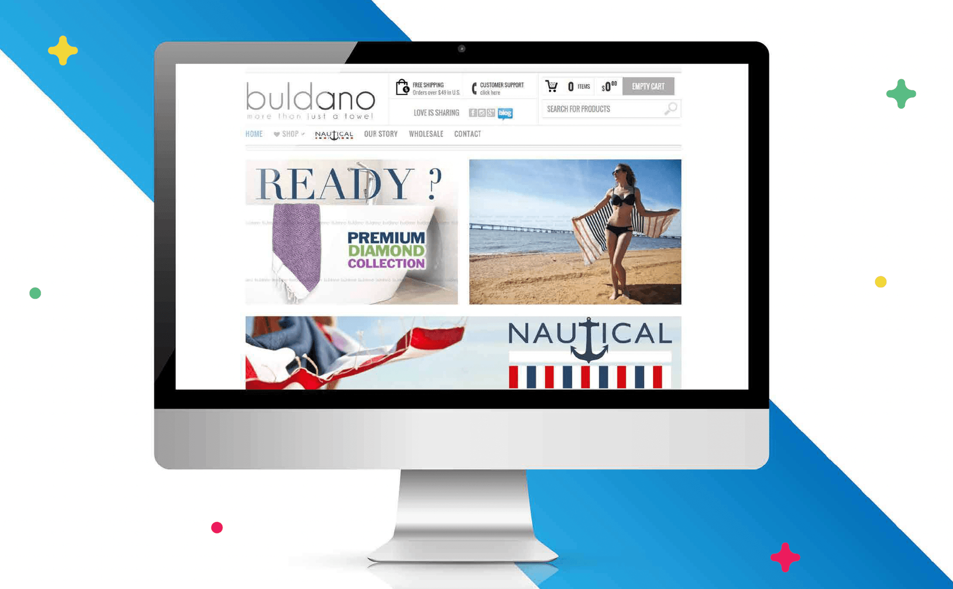 Buldano desktop e-commerce site