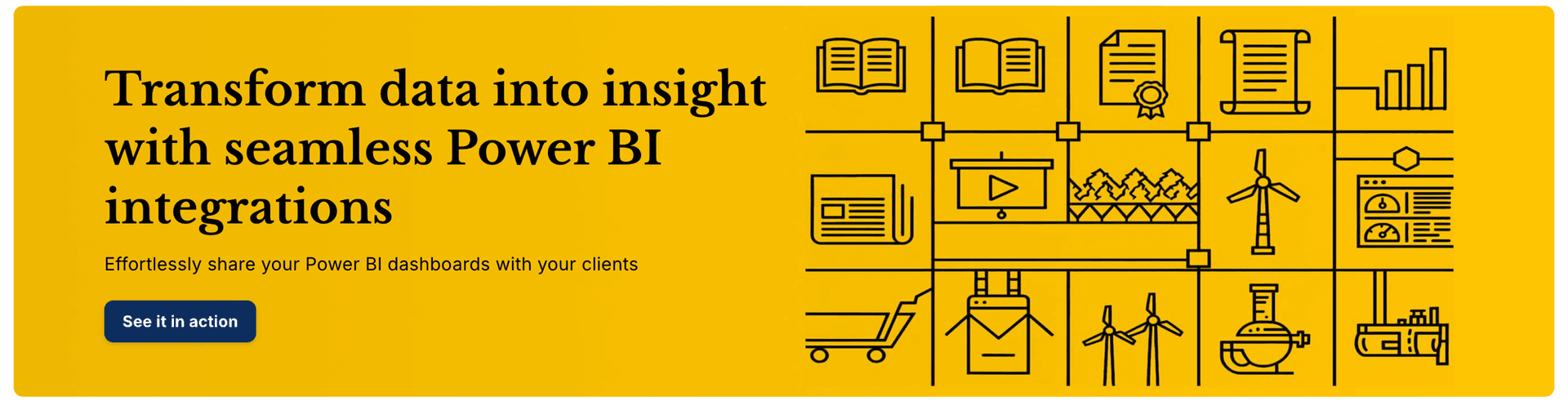Promotional banner block for Power BI integrations